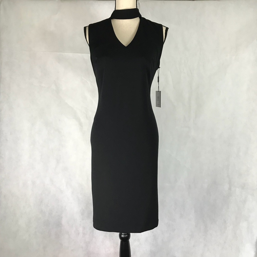 Calvin Klein Crepe Choker Cocktail Dress NWT